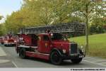 Historische Mercedes Benz Drehleiter.
Aufgenommen beim Jubil�um 50 Jahre LFV-Rheinland-Pfalz in Mainz,6.10.2012.